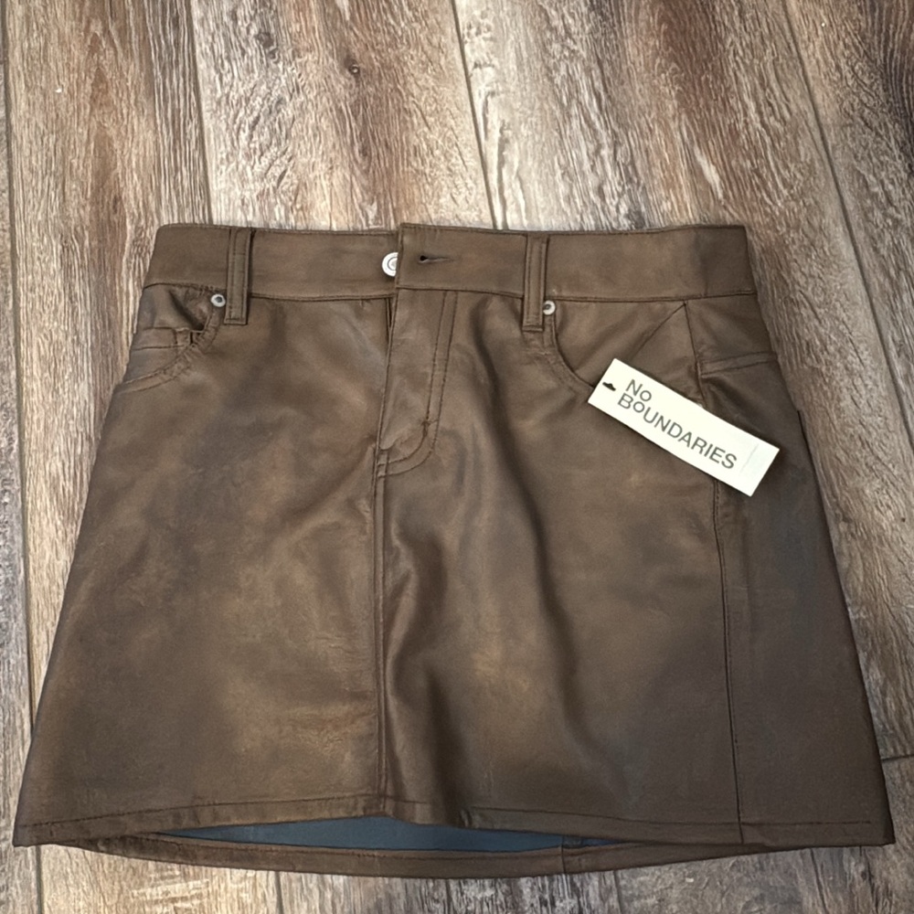 No Boundaries Chocolate Mini Skirt